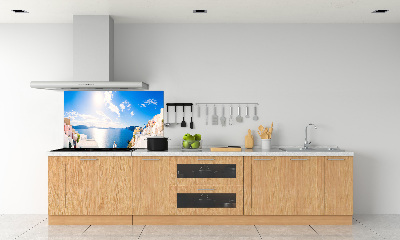 Spatscherm keuken Santorini, Griekenland