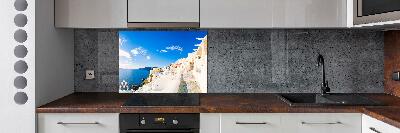 Spatscherm keuken Santorini, Griekenland