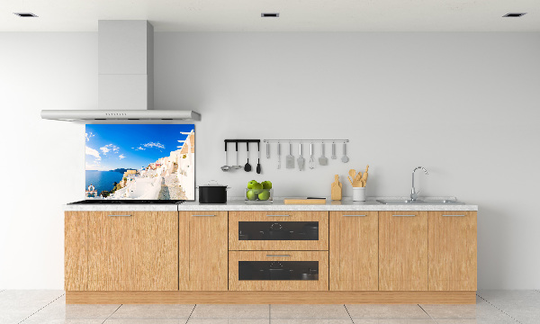 Spatscherm keuken Santorini, Griekenland