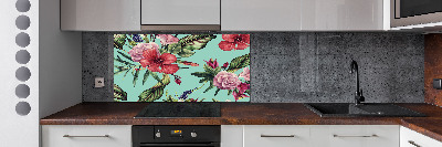 Keuken achterwand Tropische bloemen