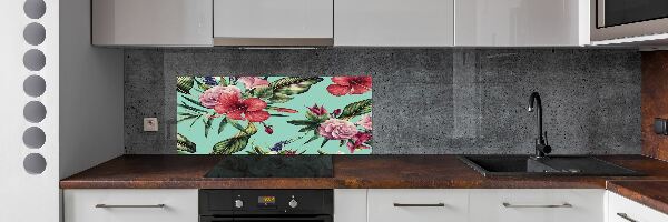 Keuken achterwand Tropische bloemen