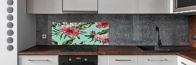 Keuken achterwand Tropische bloemen