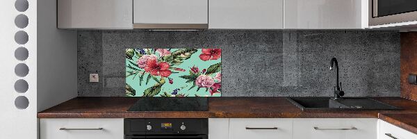 Keuken achterwand Tropische bloemen