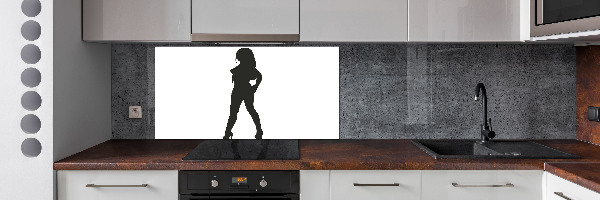 Spatscherm keuken Silhouet van een vrouw