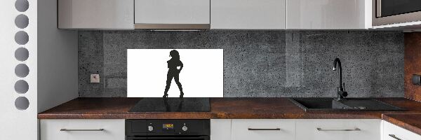 Spatscherm keuken Silhouet van een vrouw
