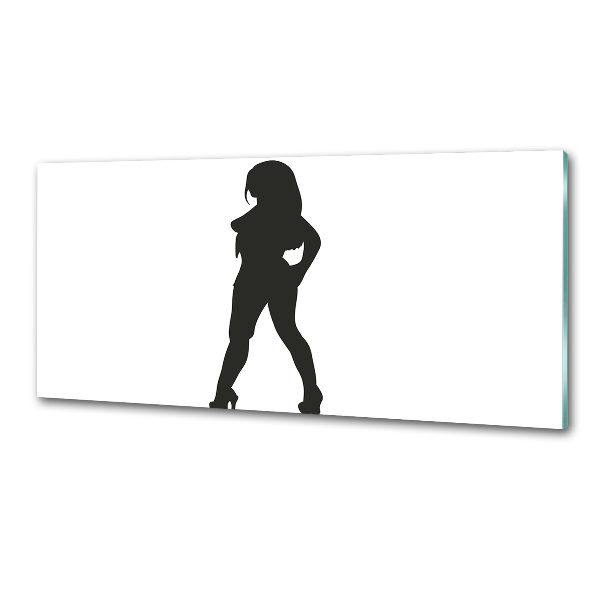 Spatscherm keuken Silhouet van een vrouw