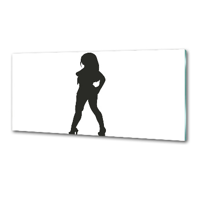 Spatscherm keuken Silhouet van een vrouw