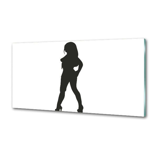 Spatscherm keuken Silhouet van een vrouw