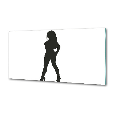 Spatscherm keuken Silhouet van een vrouw