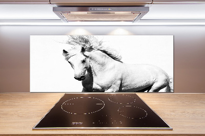 Spatscherm keuken Wit paard