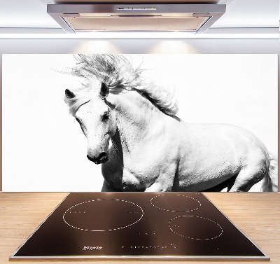 Spatscherm keuken Wit paard