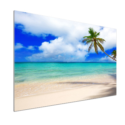 Glazen achterwand keuken Caribisch strand