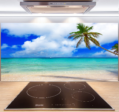 Glazen achterwand keuken Caribisch strand