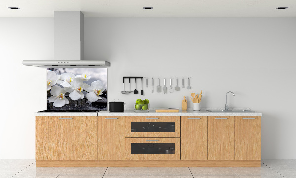 Spatscherm keuken Orchidee