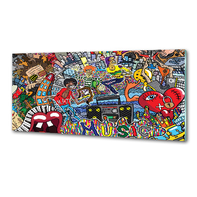 Keuken achterwand Muzikale collage