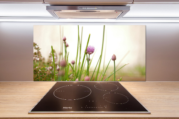 Glazen achterwand keuken Bieslook