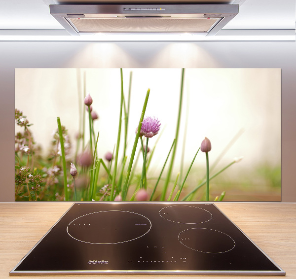 Glazen achterwand keuken Bieslook