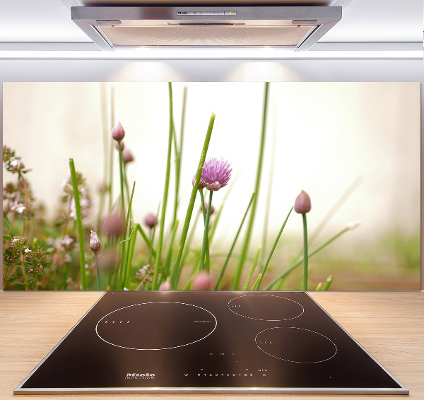Glazen achterwand keuken Bieslook