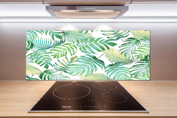 Spatscherm keuken Tropische bladeren