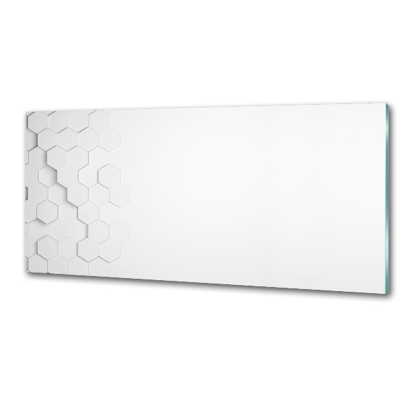 Glazen achterwand keuken Achtergrond met zeshoeken