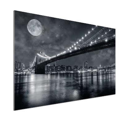 Glazen achterwand keuken Brooklynbrug