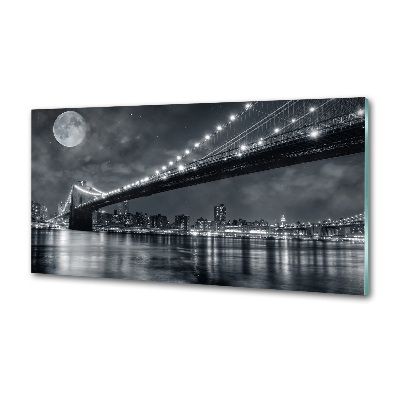 Glazen achterwand keuken Brooklynbrug