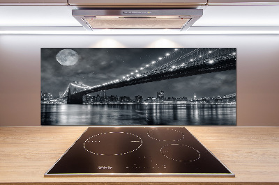 Glazen achterwand keuken Brooklynbrug