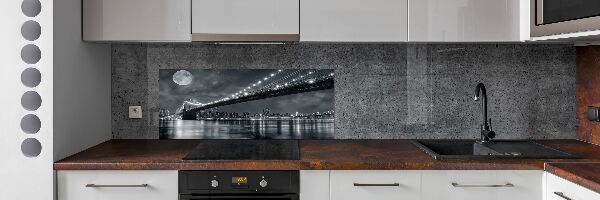 Glazen achterwand keuken Brooklynbrug
