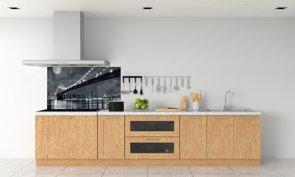 Glazen achterwand keuken Brooklynbrug