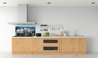 Glazen achterwand keuken Meer in het Tatragebergte