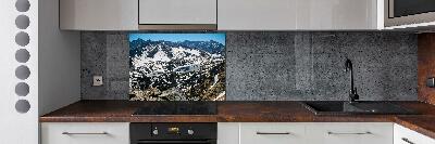 Glazen achterwand keuken Meer in het Tatragebergte