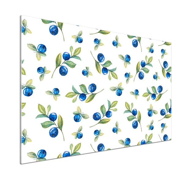 Glazen achterwand keuken Bosbessen