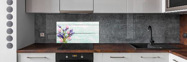 Keuken achterwand Lavendel op hout