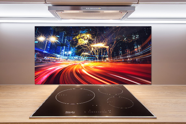 Spatscherm keuken Snelheid in de stad