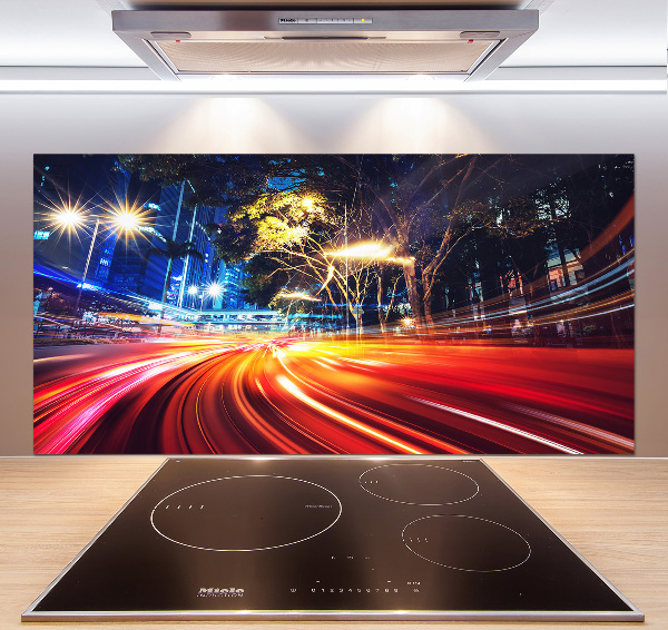 Spatscherm keuken Snelheid in de stad