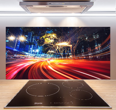 Spatscherm keuken Snelheid in de stad