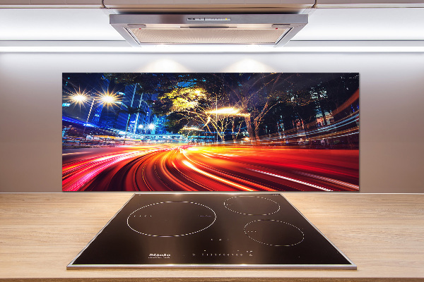 Spatscherm keuken Snelheid in de stad