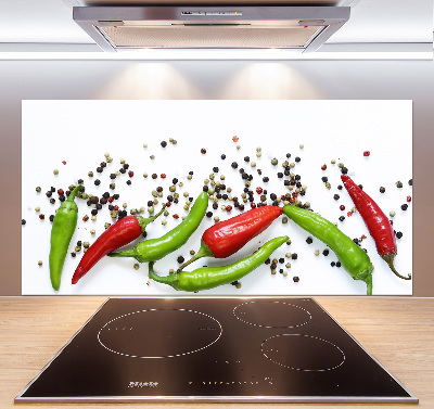 Keuken achterwand Chilipepers
