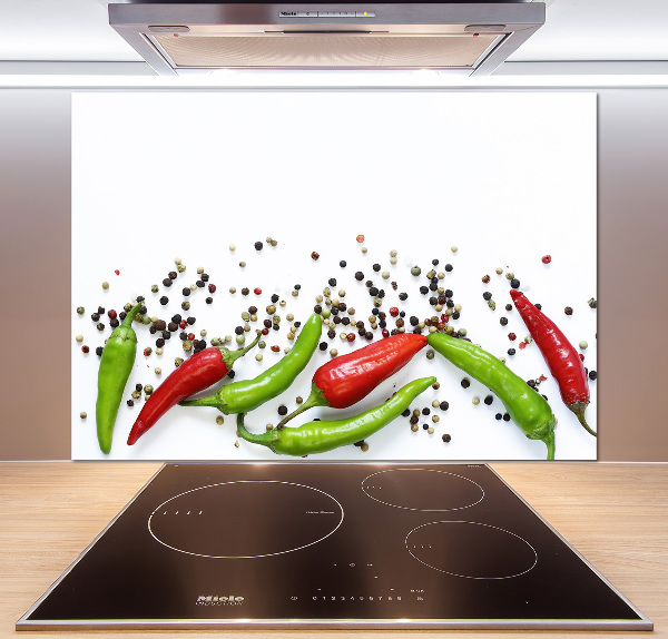 Keuken achterwand Chilipepers