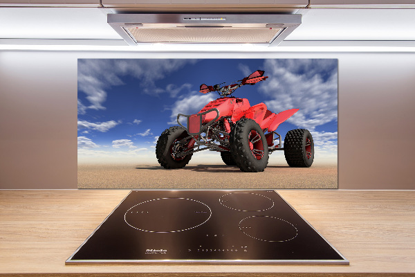 Glazen achterwand keuken Quadrijden in de woestijn