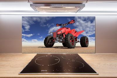 Glazen achterwand keuken Quadrijden in de woestijn