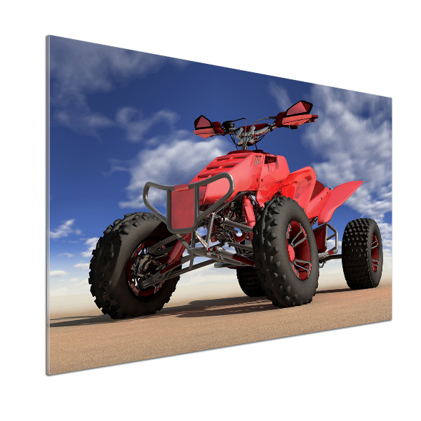 Glazen achterwand keuken Quadrijden in de woestijn