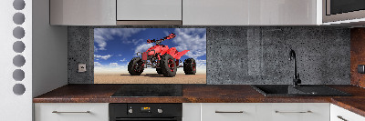 Glazen achterwand keuken Quadrijden in de woestijn