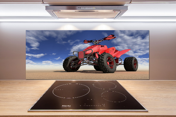 Glazen achterwand keuken Quadrijden in de woestijn