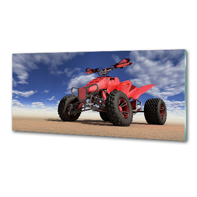 Glazen achterwand keuken Quadrijden in de woestijn