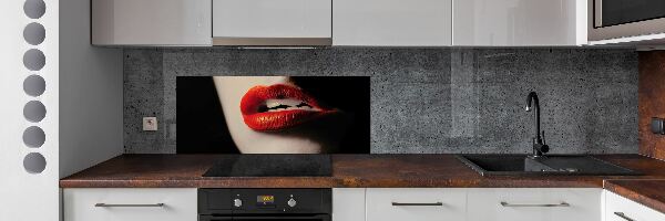 Spatplaat keuken Rode lippen