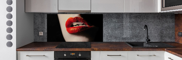 Spatplaat keuken Rode lippen