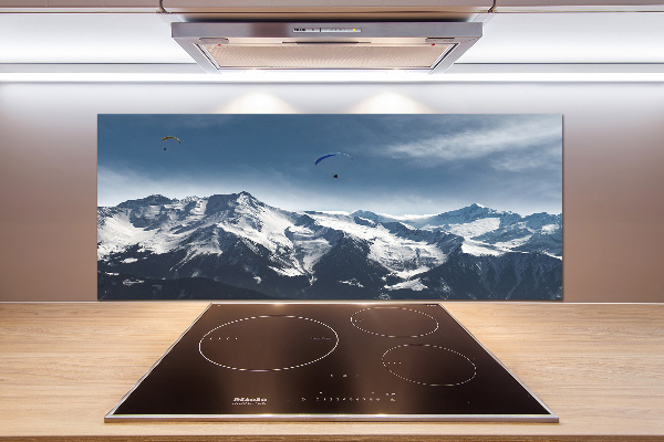 Spatplaat keuken Paragliden in de Alpen