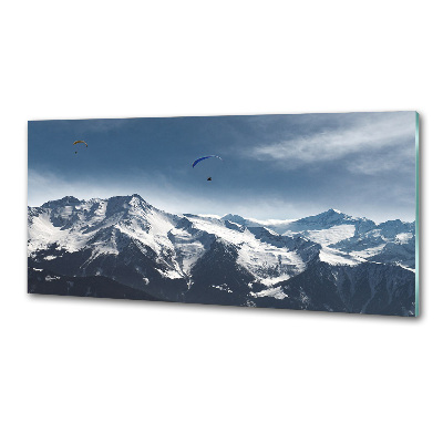 Spatplaat keuken Paragliden in de Alpen