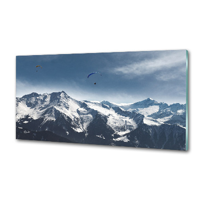 Spatplaat keuken Paragliden in de Alpen